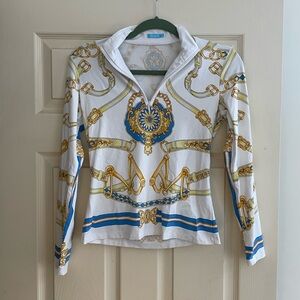 J. Mclaughlin mock neck zip up shirt XS